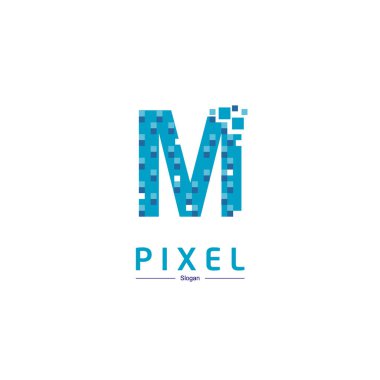 Vektör piksel M logosu