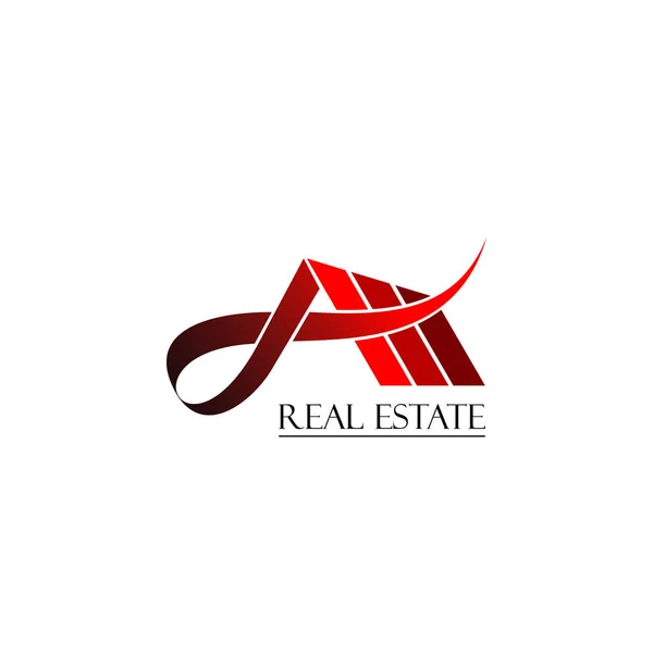 Real Estate Inspiracja Projektowa Logo — Wektor stockowy