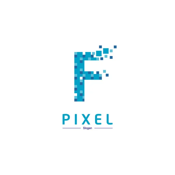 Vektör piksel F logosu