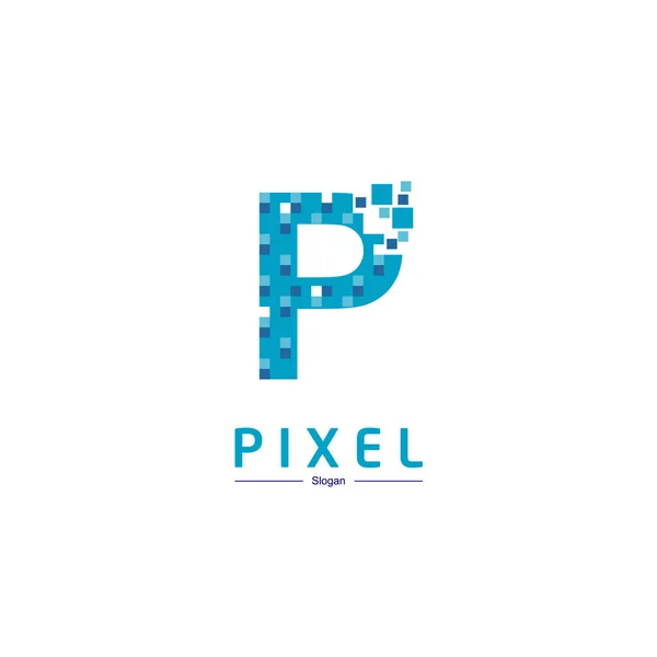 Vetor Logotipo Pixel — Vetor de Stock
