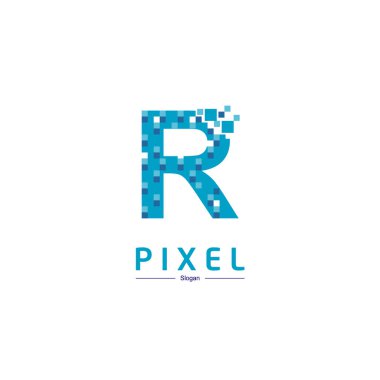 Vektör R piksel Logo