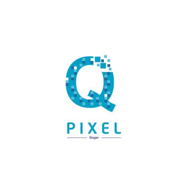 Vektör Q piksel Logo