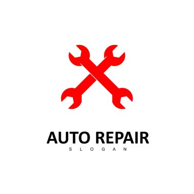 mekanik onarım için vektör logosu tasarımı