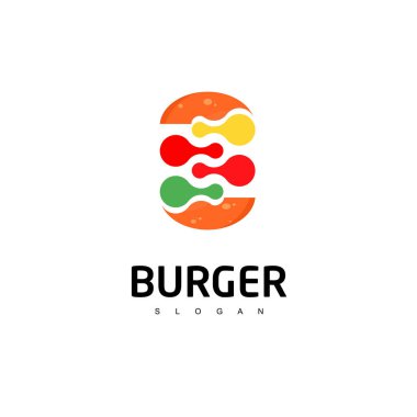 Burger Logo, Fast Food simgesi tasarım