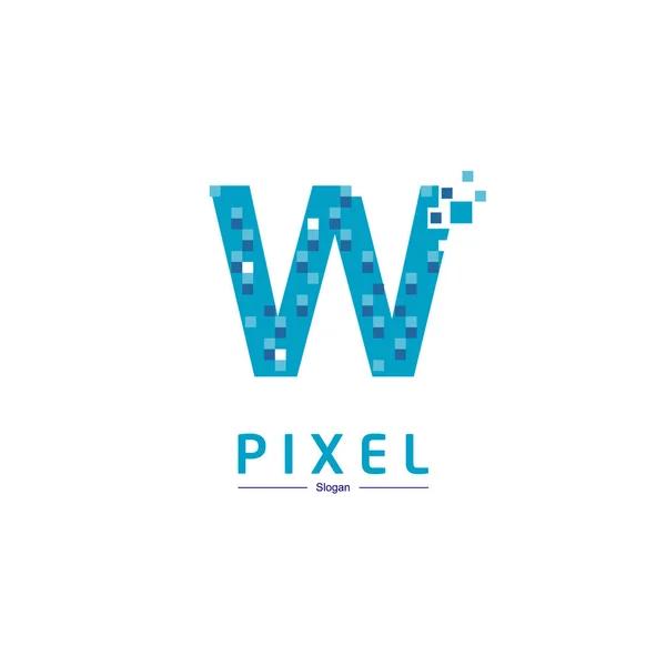 Vector W Pixel Logo