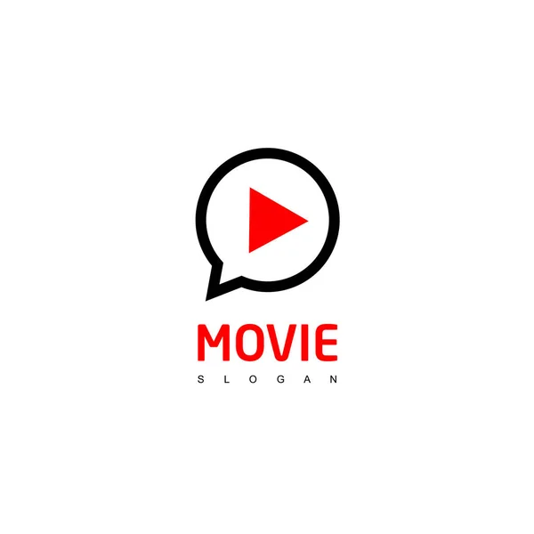 Media Player Logotipo Filme — Vetor de Stock