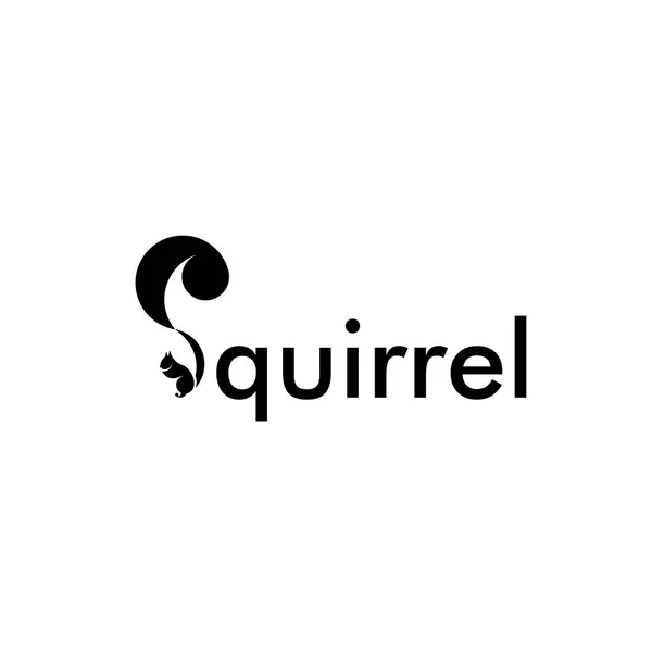 Écureuil Logo Design Vecteur — Image vectorielle