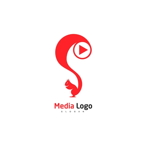 Squirrel Logo Design Vector — Stock Vector
