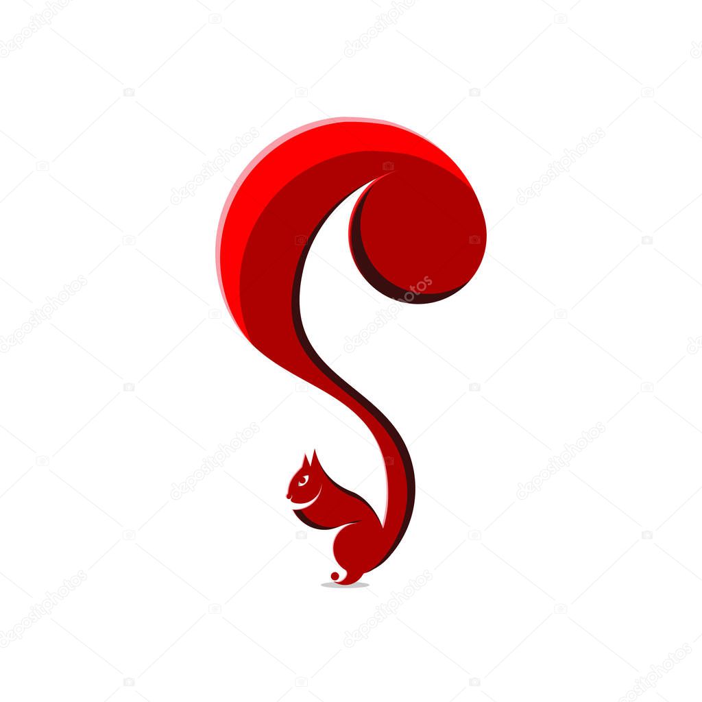 Squirrel Logo Design Vector