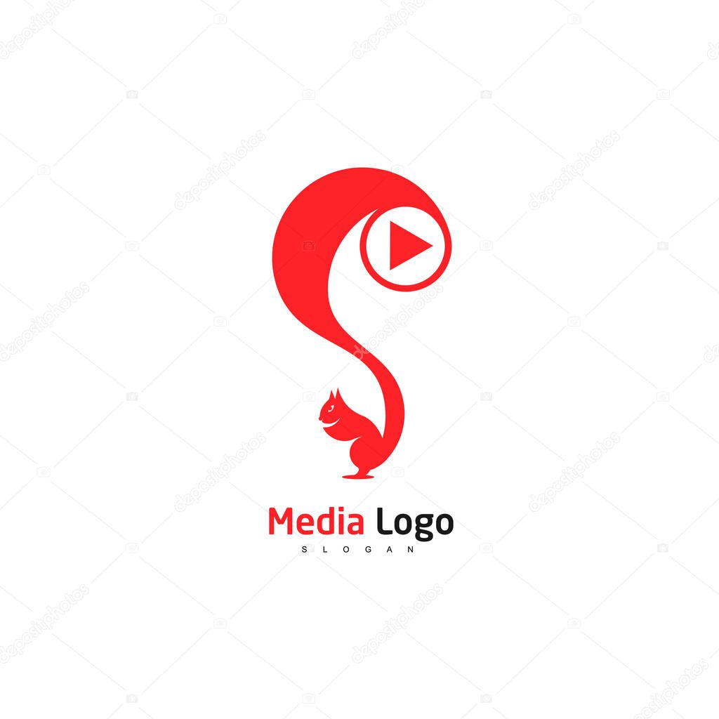 Squirrel Logo Design Vector