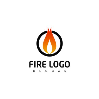 Yangın logo tasarlamak vektör