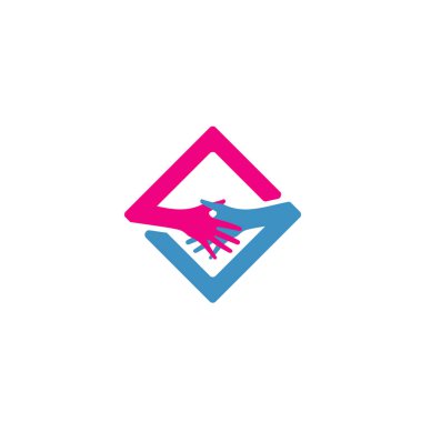 S harfi el sıkışma Logo tasarımı