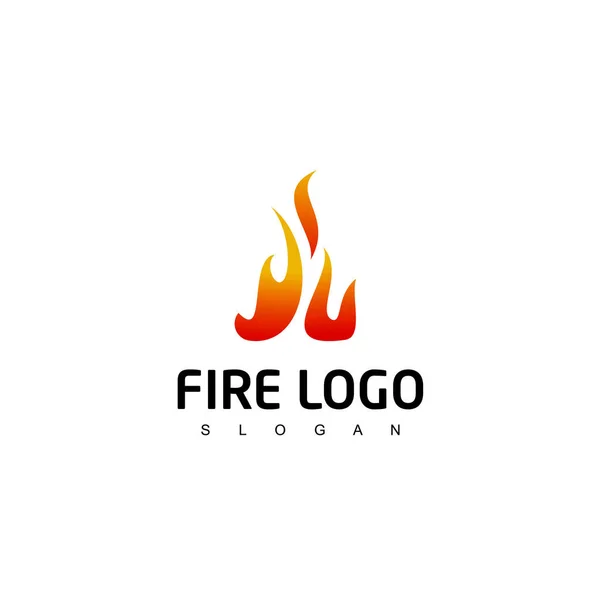 火のロゴのデザインのベクトル — ストックベクタ