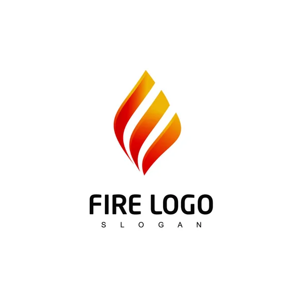 Feuer Logo Design Vektor — Stockvektor