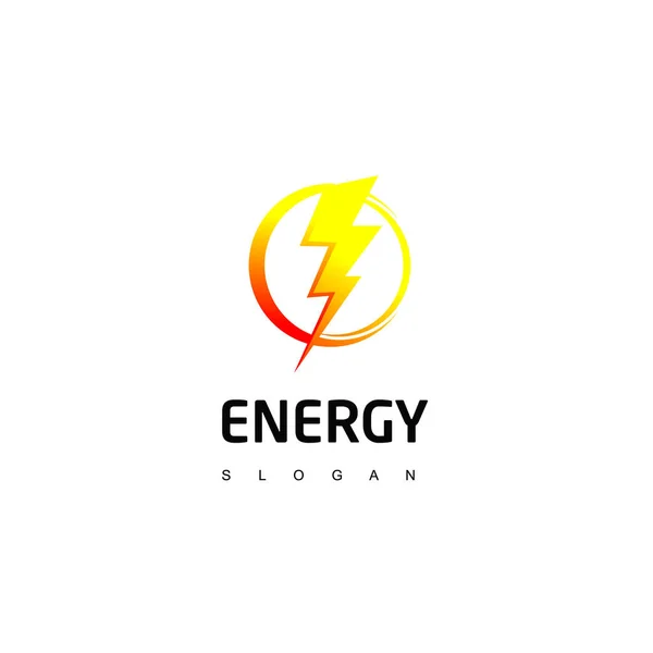 Logo Énergétique Avec Symbole Boulon — Image vectorielle