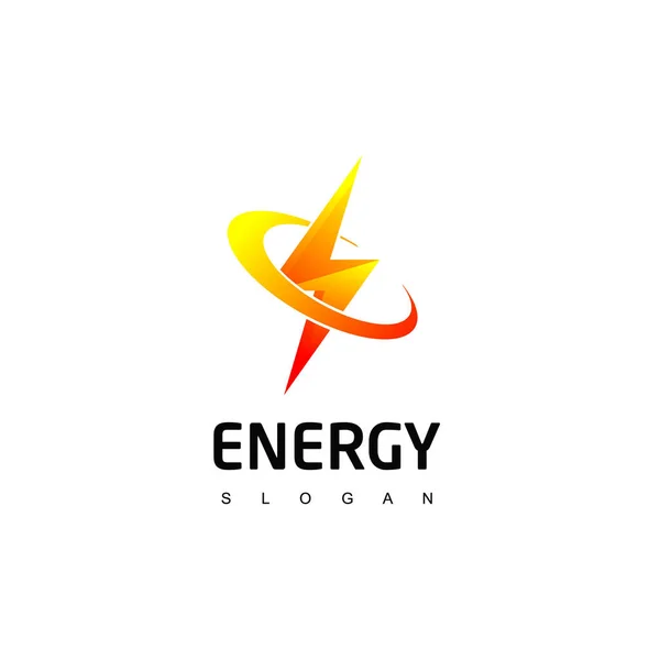 Logotipo Energia Parafuso Vetorial — Vetor de Stock