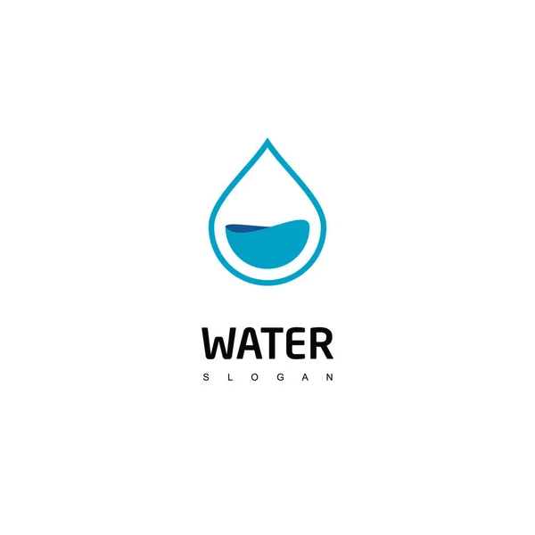 Vector Agua Logo Diseño Inspiración — Vector de stock