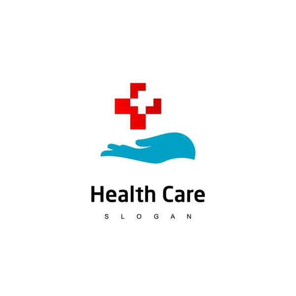 Logo Del Hospital Atención Médica Vectorial — Archivo Imágenes Vectoriales