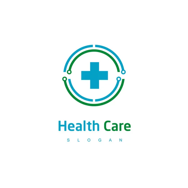Diseño Del Logotipo Del Cuidado Salud Vector — Archivo Imágenes Vectoriales