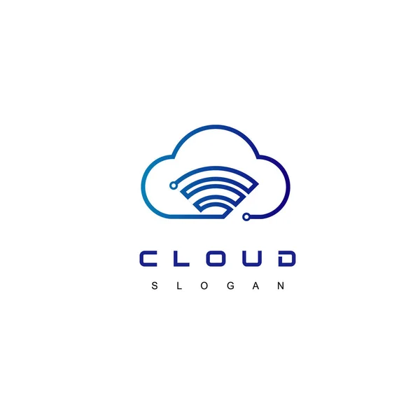 Cloud Logo Design Vektor — Stockový vektor