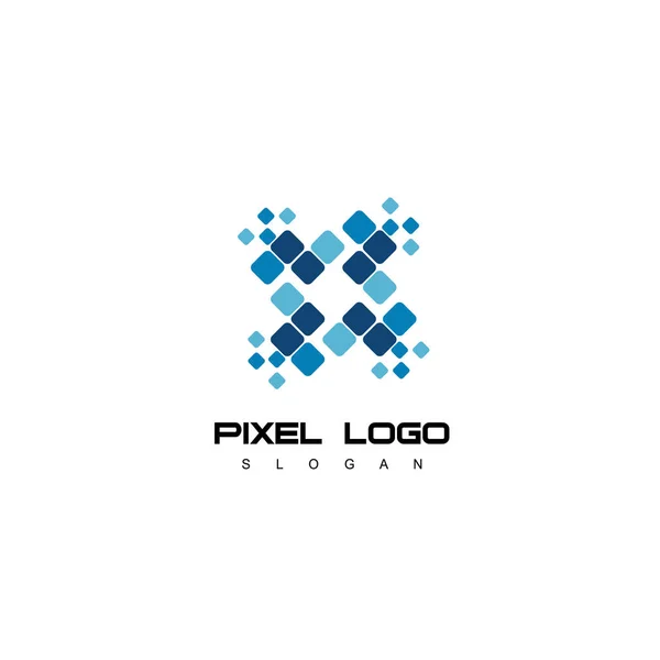 Abstract Pixel Logo Design Inspiration — Stock Vector