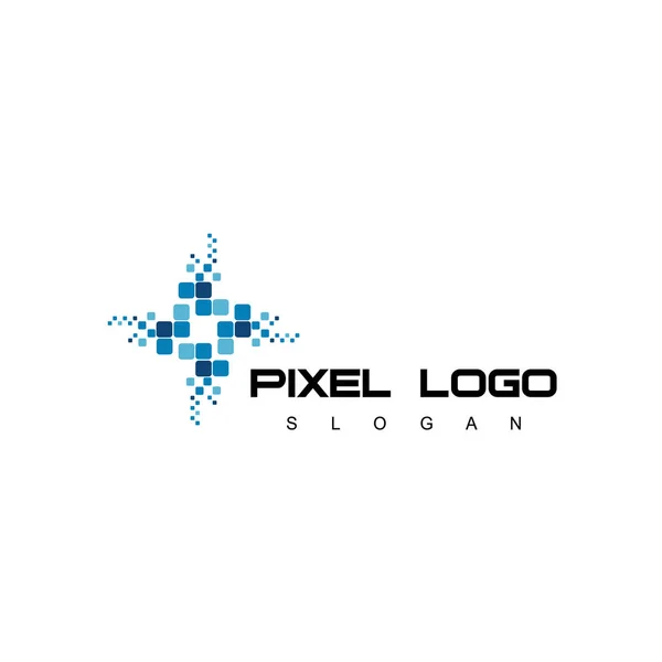 Abstract Pixel Logo Design Inspiration — Stock Vector