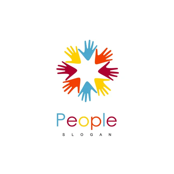Nsan Toplum Sosyal Takım Logo Tasarımı — Stok Vektör