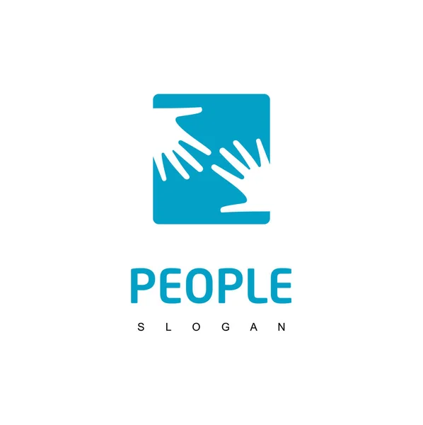 Människor Gemenskapen Sociala Team Logotypdesign — Stock vektor