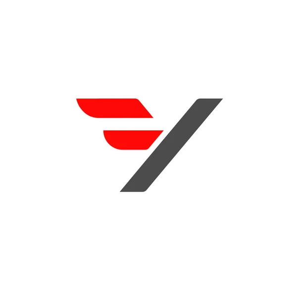 Letter Met Wing Logo — Stockvector