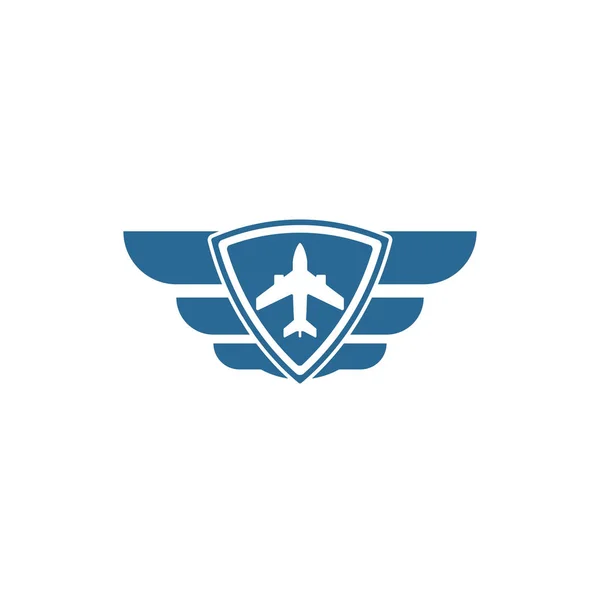 Vector Wings Plane Travel Logo — Vector de stoc