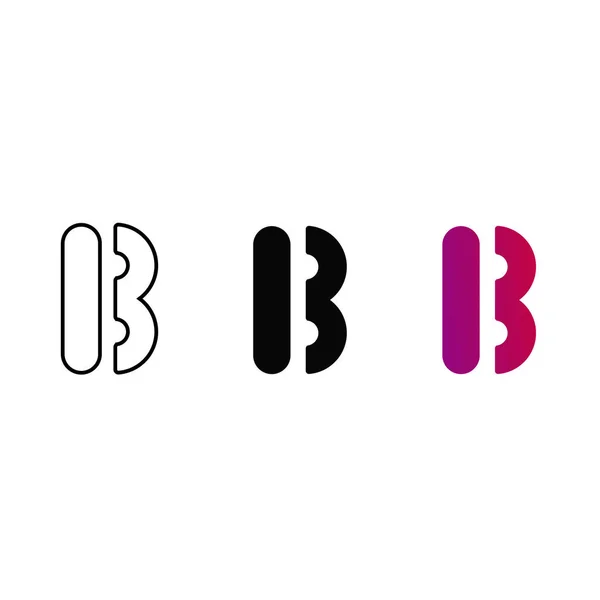 stock vector Letter B Logo, B icon set