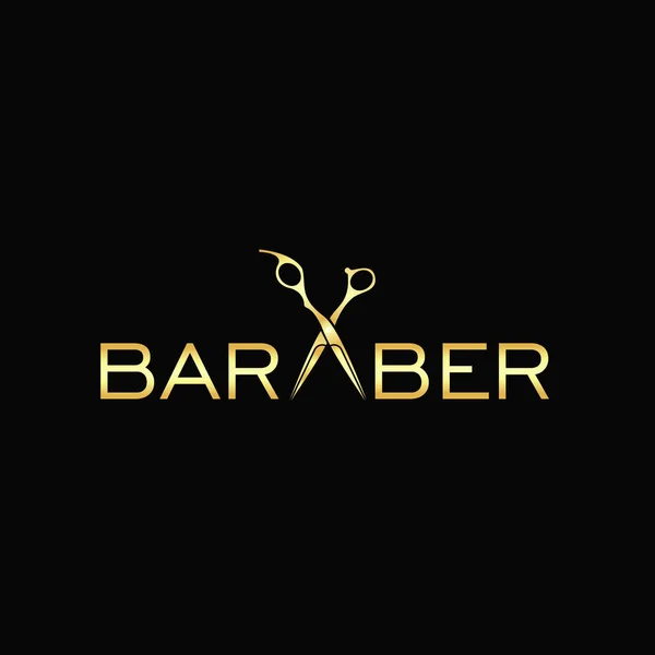 Modelo Design Logotipo Barbearia —  Vetores de Stock