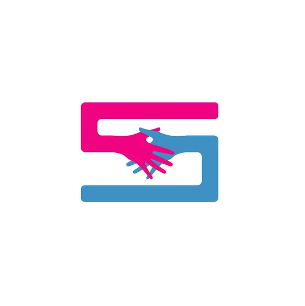 Harfi Sıkışma Logo Tasarımı — Stok Vektör