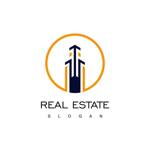 Real Estate Logo Design — Stock Vector