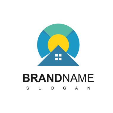 ev logosu tasarım vektörü