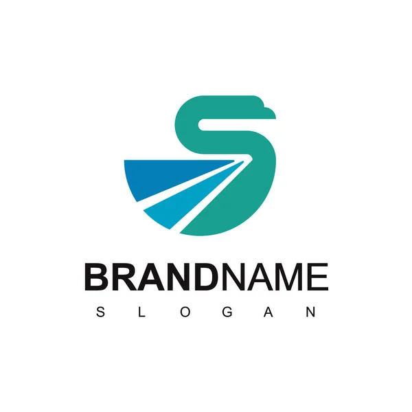 Logotipo Ganso Para Granja Empresa Símbolo — Archivo Imágenes Vectoriales