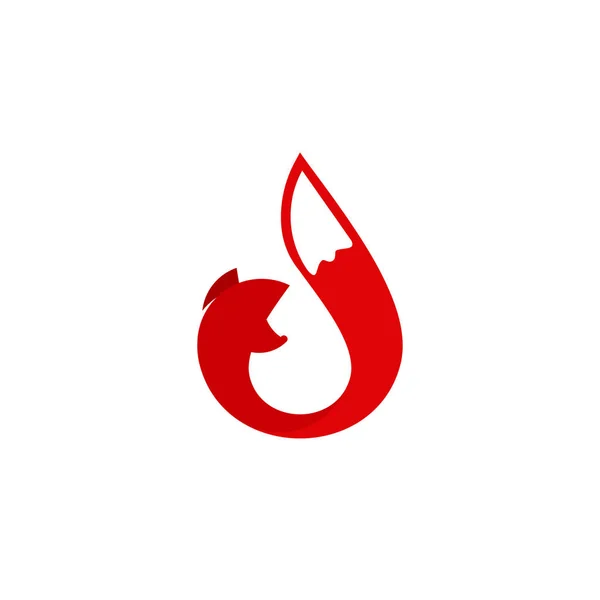 Raposa Logotipo Design Inspiração — Vetor de Stock