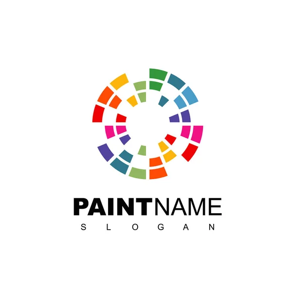 Pintura Colorida Logo Diseño Inspiración — Archivo Imágenes Vectoriales