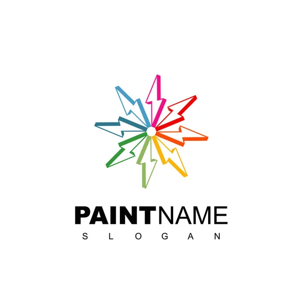 Pintura Colorida Logo Diseño Inspiración — Archivo Imágenes Vectoriales