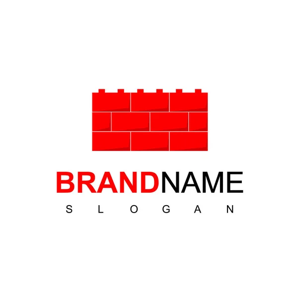 Puzzle Brique Logo Immobilier — Image vectorielle