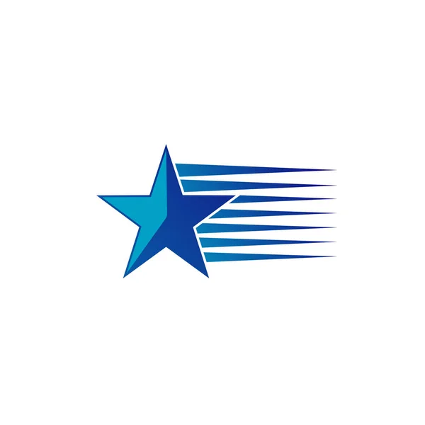 Fast Moving Star Logo Template — Stockový vektor