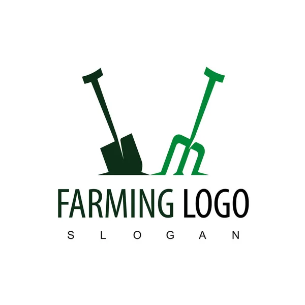 Farm Logo Design Inspiração — Vetor de Stock