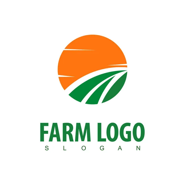 Farm Logo Design Inspiração — Vetor de Stock