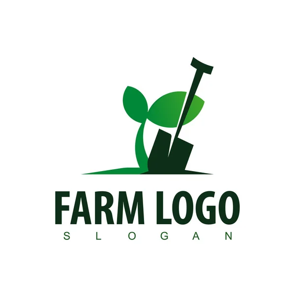 Farm Logo Design Inspiração — Vetor de Stock