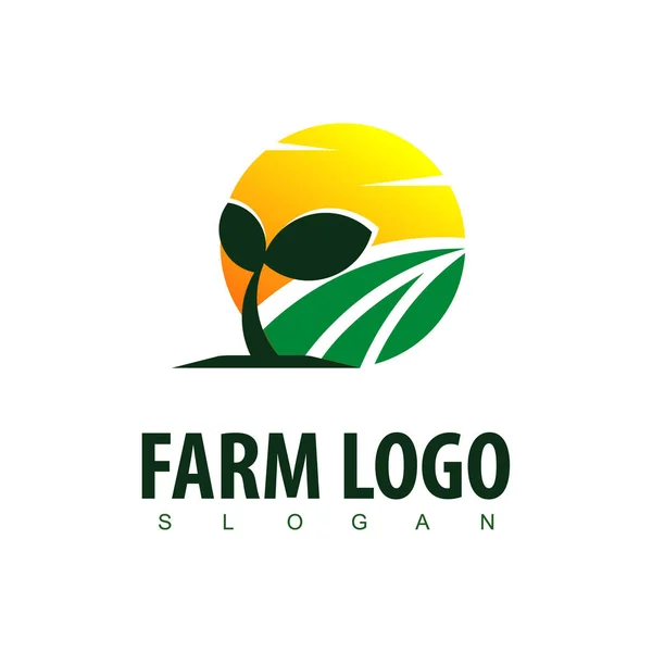 Logo Farm Design Ispirazione — Vettoriale Stock