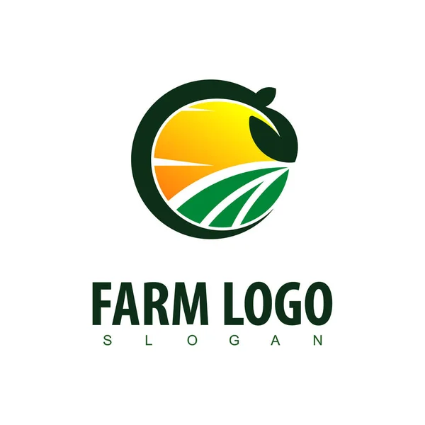 Logo Farm Design Ispirazione — Vettoriale Stock
