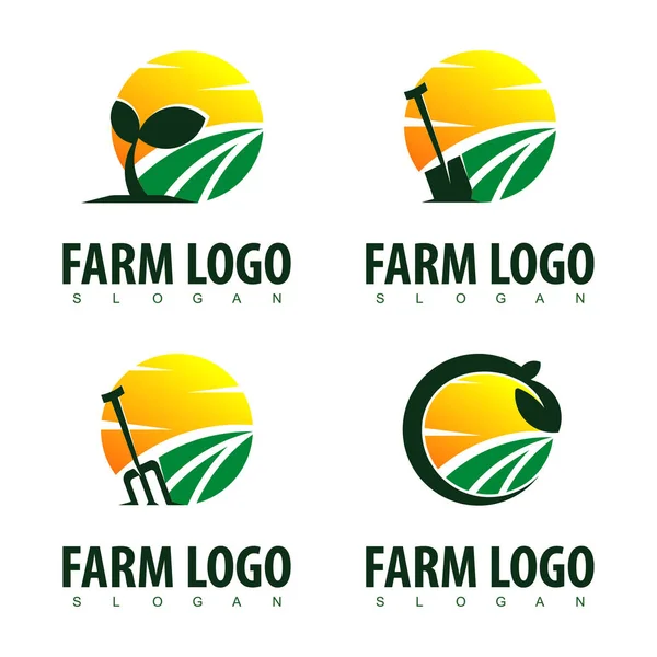 Logo Farm Design Ispirazione — Vettoriale Stock