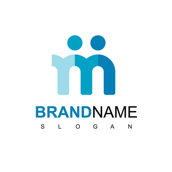 Letter M İnsanlar Logo Tasarım İlham