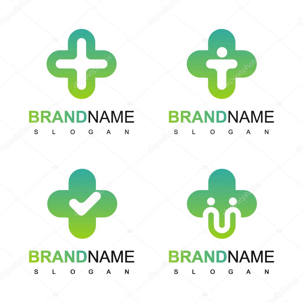 Hospital And Clinic Logo With Cross Symbol