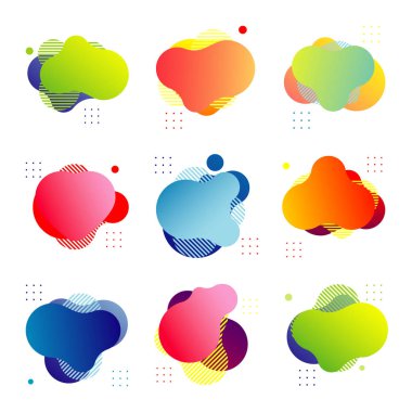Soyut Modern Grafik Elemanı, Sıvı Arkaplan Tasarım Vektörü